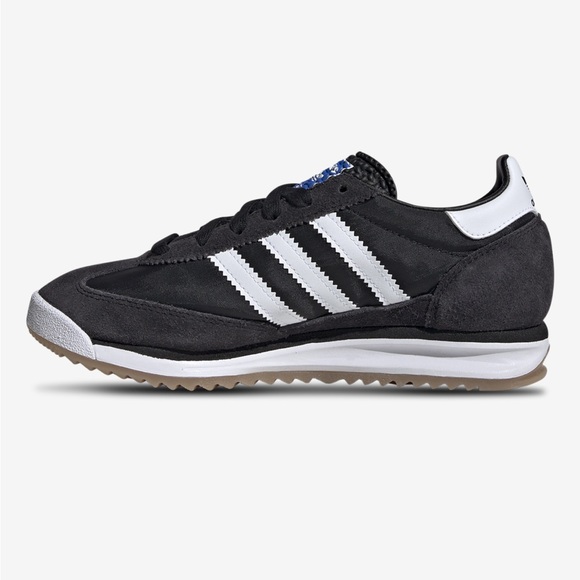 ADIDAS SL 72 RS SHOES KIDS SIZE 6 CORE BLACK/WHT/BLU BRAND NEW IN BOX - Picture 2 of 15
